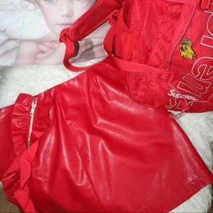 Vintage leather skirt